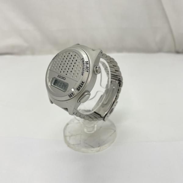 【中古】SEIKO 音声デジタル腕時計 クオーツ シルバー A862-00B0 箱あり セイコー[91][240091404618] 中古】SEIKO 音声デジタル腕時計 クオーツ シルバー A862-00B0 箱あり