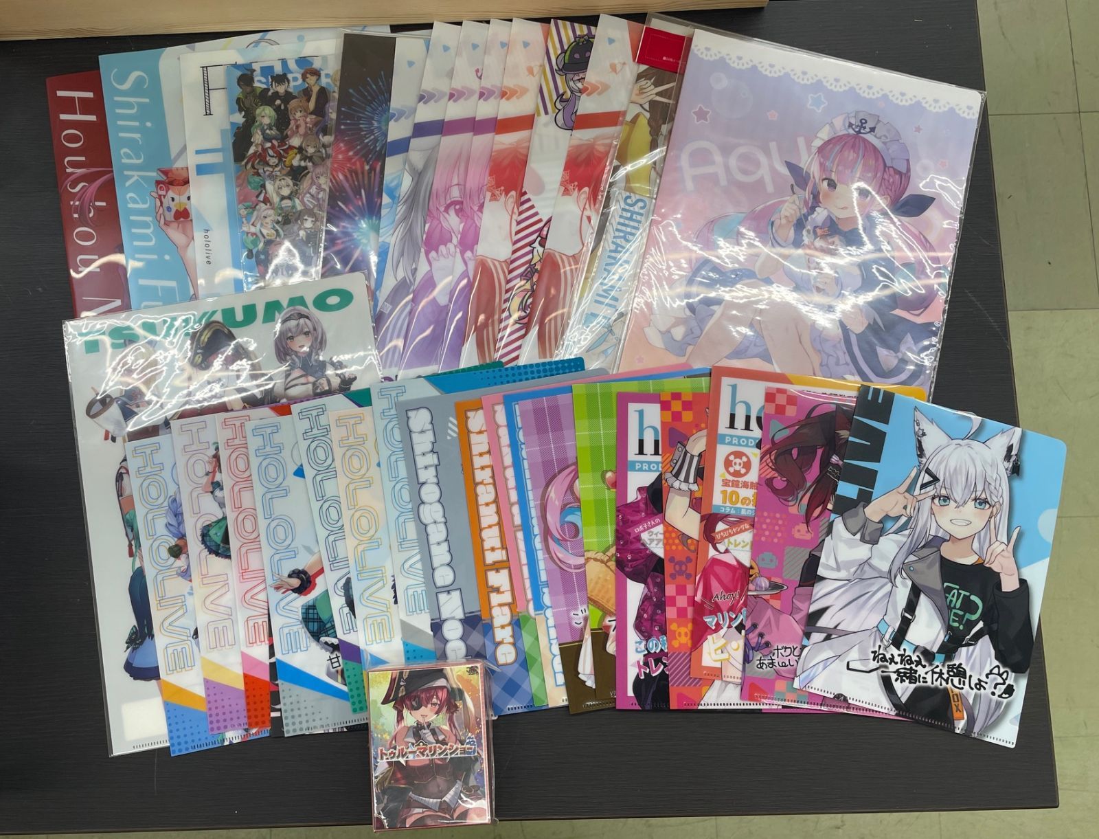 【現状品】holo live ホロライブ　非売品　クリアファイル・カードゲーム　トゥルーマリンショウなど　34点　A-214