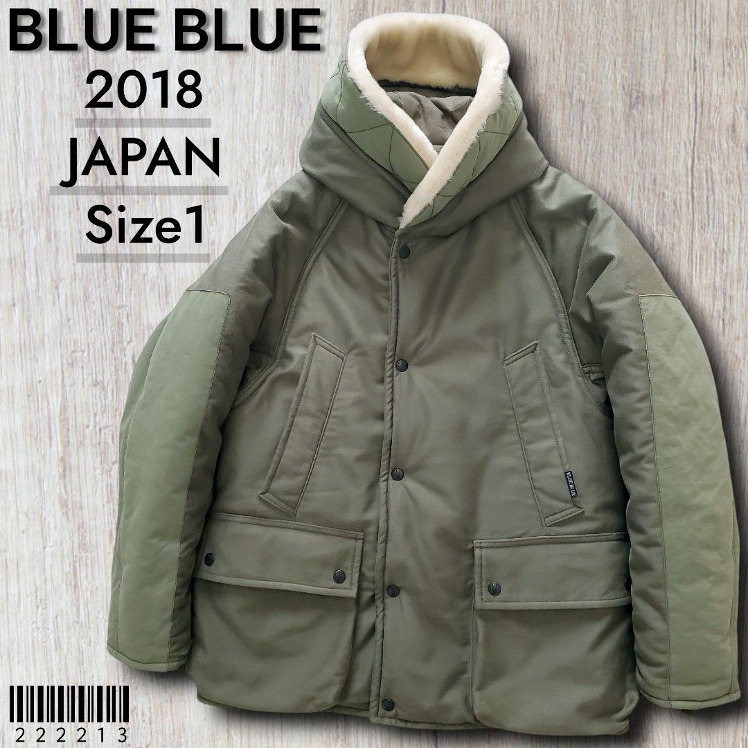 BLUE BLUE ブルーブルー□美品 2018年 日本製 コットンサテン ヘビー 