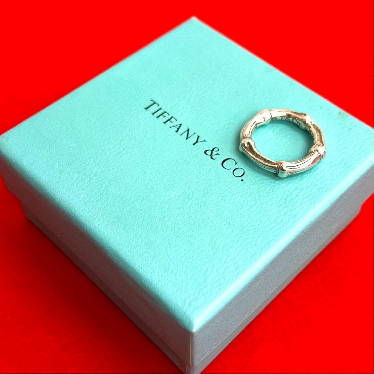 極 美品 TIFFANY\u0026Co. ティファニー バンブー シルバー925 リング 指輪