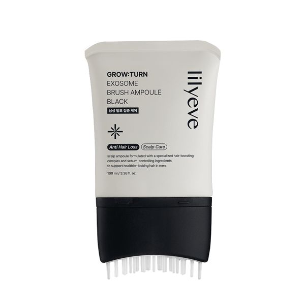 릴리브 릴리 이브 글로우턴 엑소좀 브러쉬 앰플 블랙 100ml 남성용 탈모 가려움 헤어 에센스 헤어 케어 두피 케어 탈모 케어