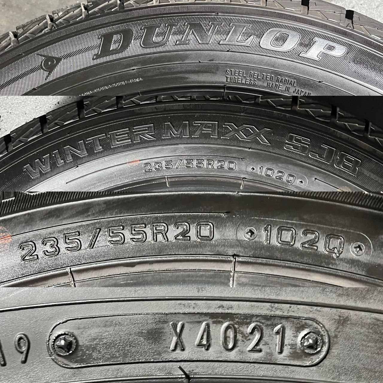 2021年製 約9～9.3分山 ダンロップ DUNLOP ウィンターマックス WINTER