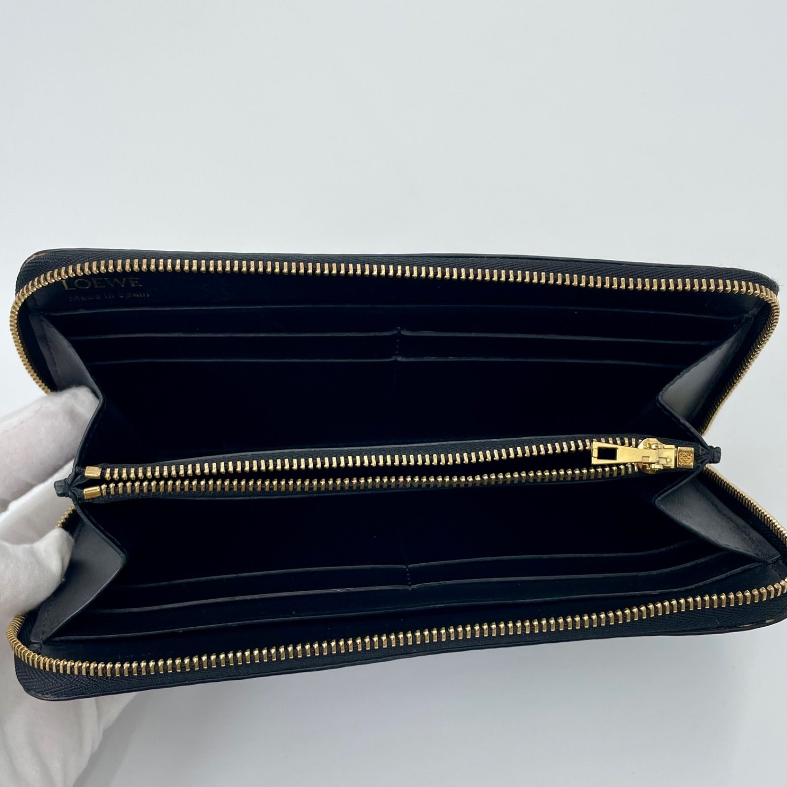 LOEWE ロエベ リピート ジップアラウンド ウォレット 長財布 ブラック