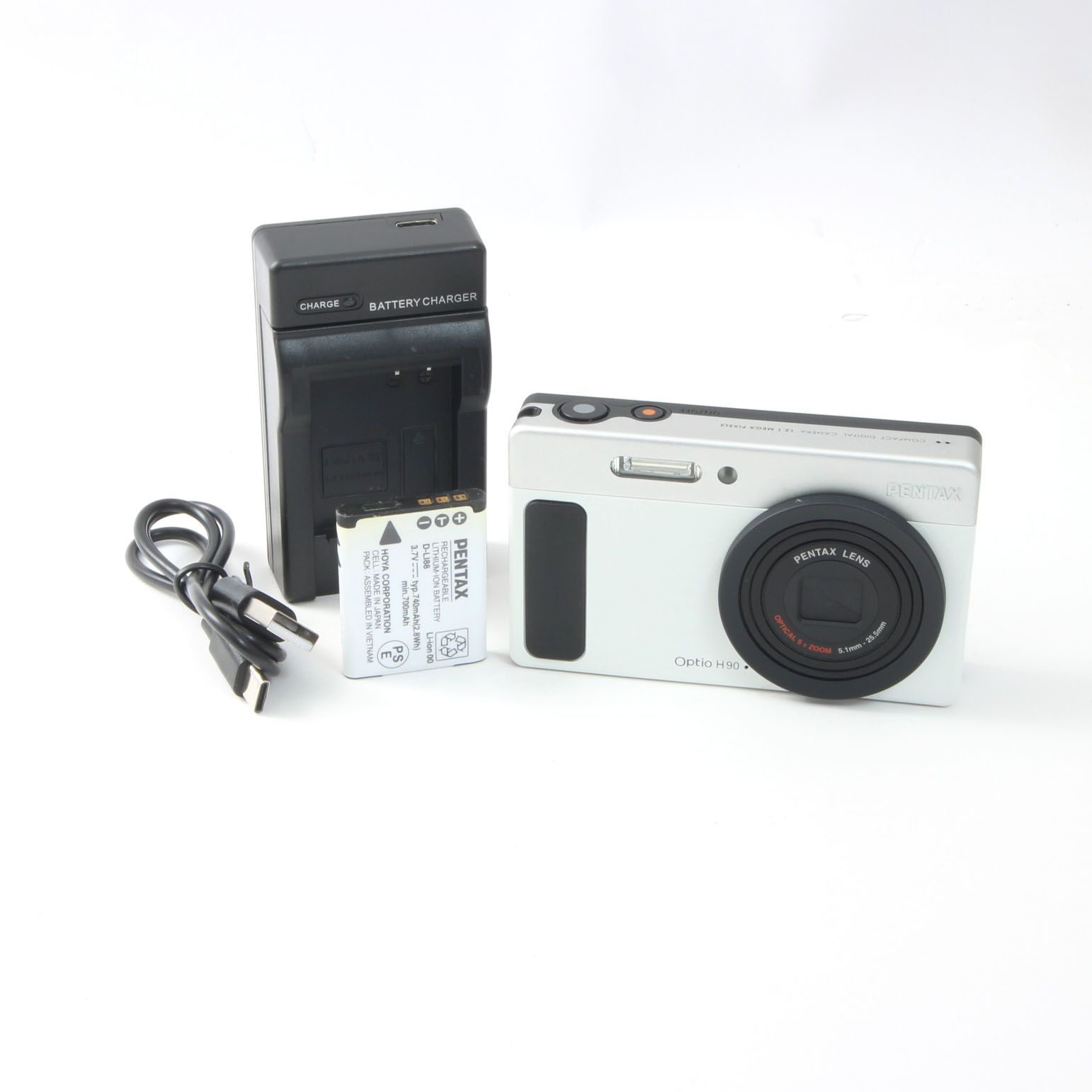 PENTAX 【美品 動作品】 PENTAX ペンタックス Optio H90 シルバー 