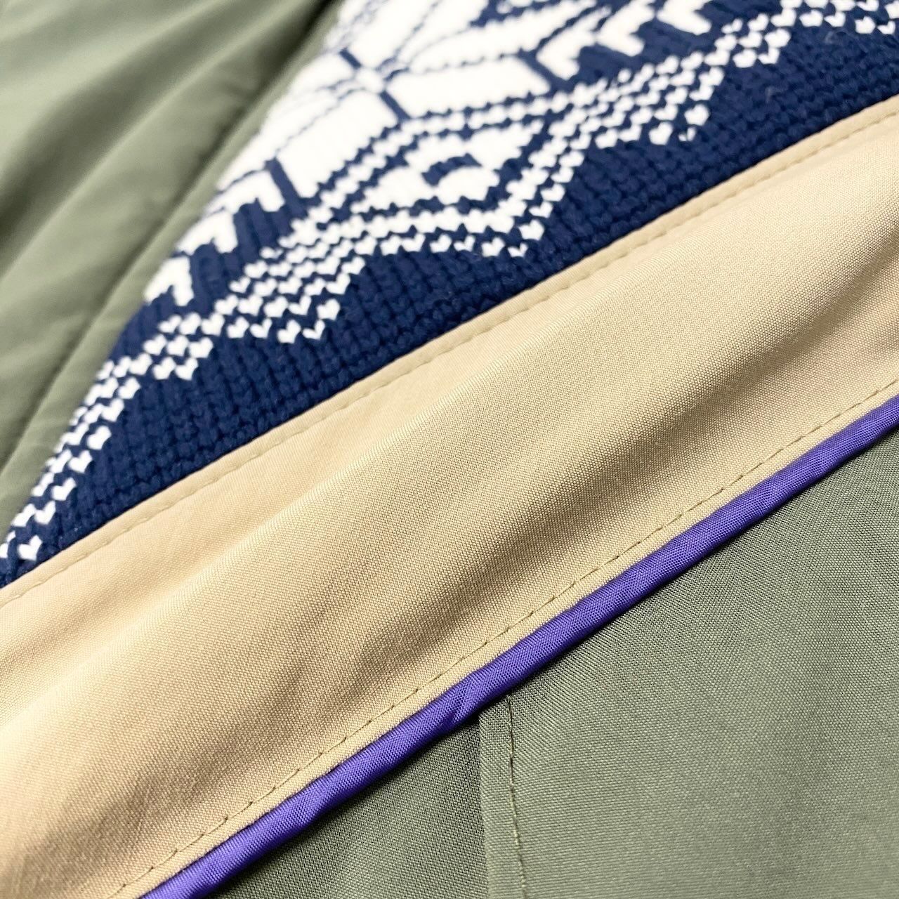 53c10 kolor カラー 24SS ニットドッキングナイロンジャケット