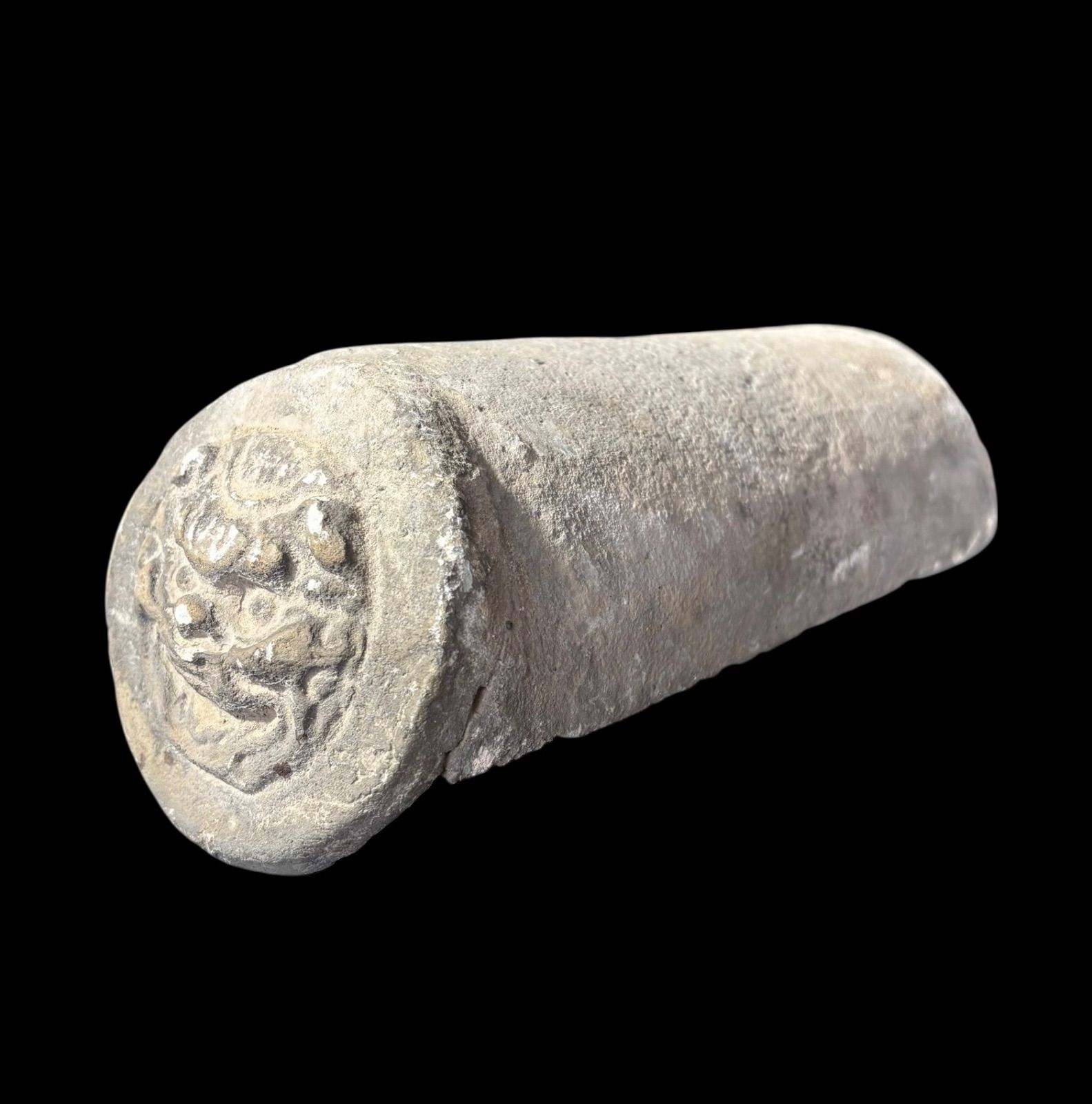 中国美術 新羅 鬼面 鬼瓦 素焼 置物 時代物 鬼 瓦 中国 古美術 石物 