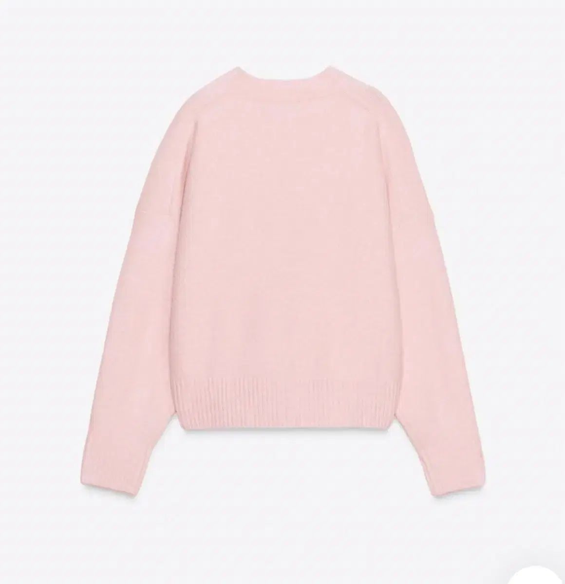 ZARA ソフト ラウンドネック ニット ピンク - メルカリ