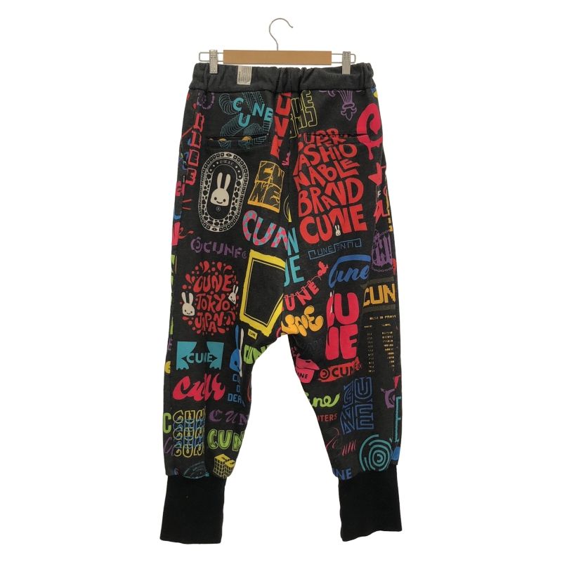中古】CUNE 30th ANNIV ロゴたくさんサルエルパンツ 2 ブラック