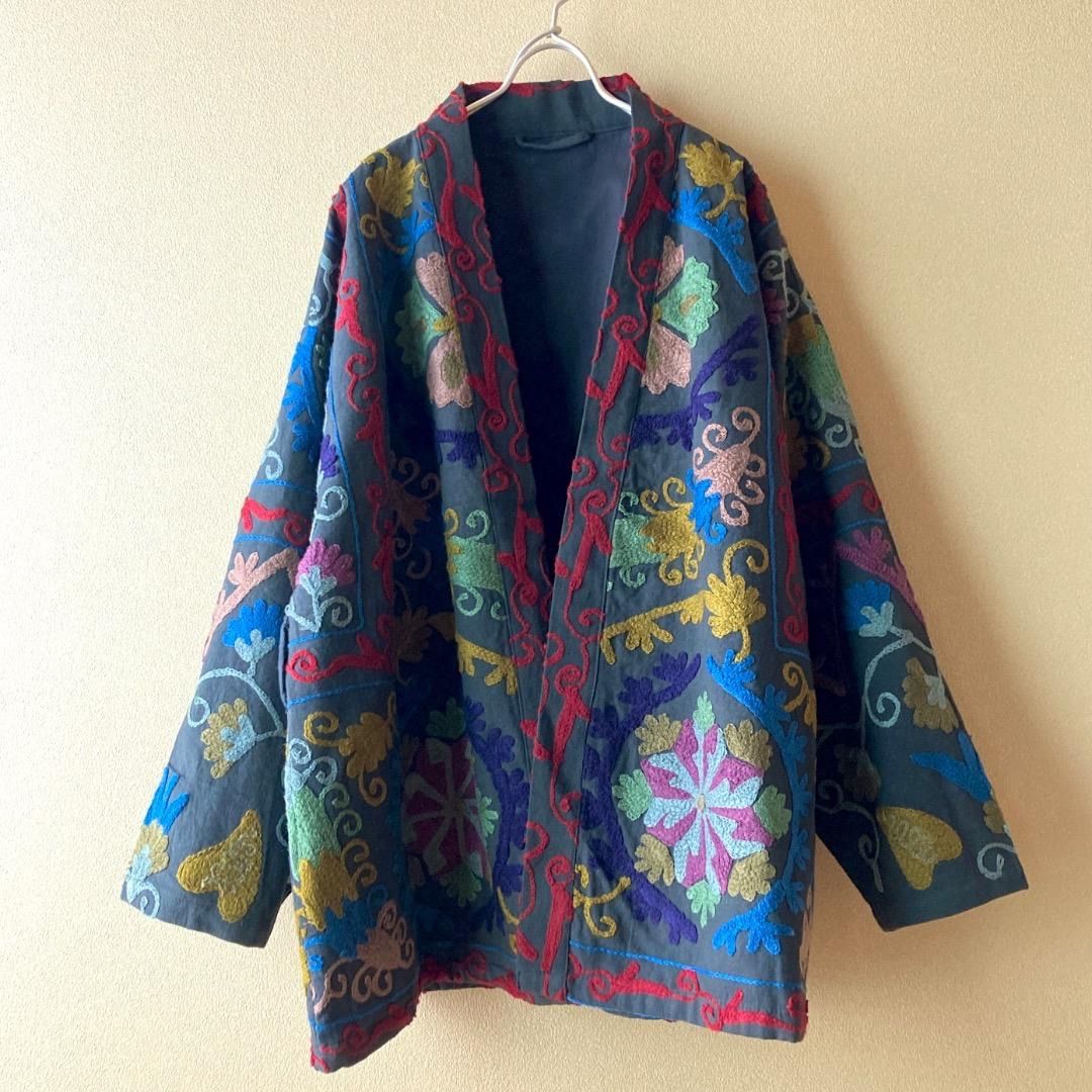 スザニ刺繍のジャケット インド ウズベキスタン エスニック アジアン
