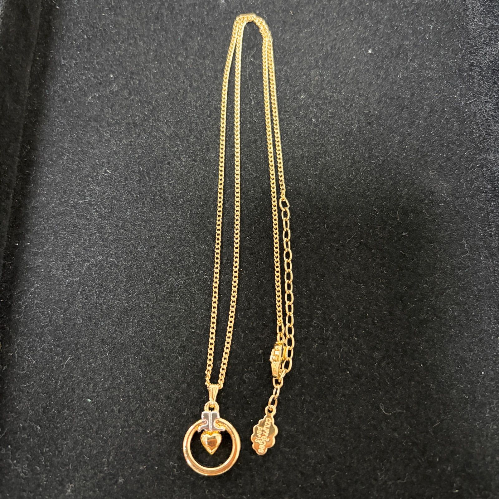 courrèges PARIS クレージュ ネックレス ロゴ ハート ゴールド 