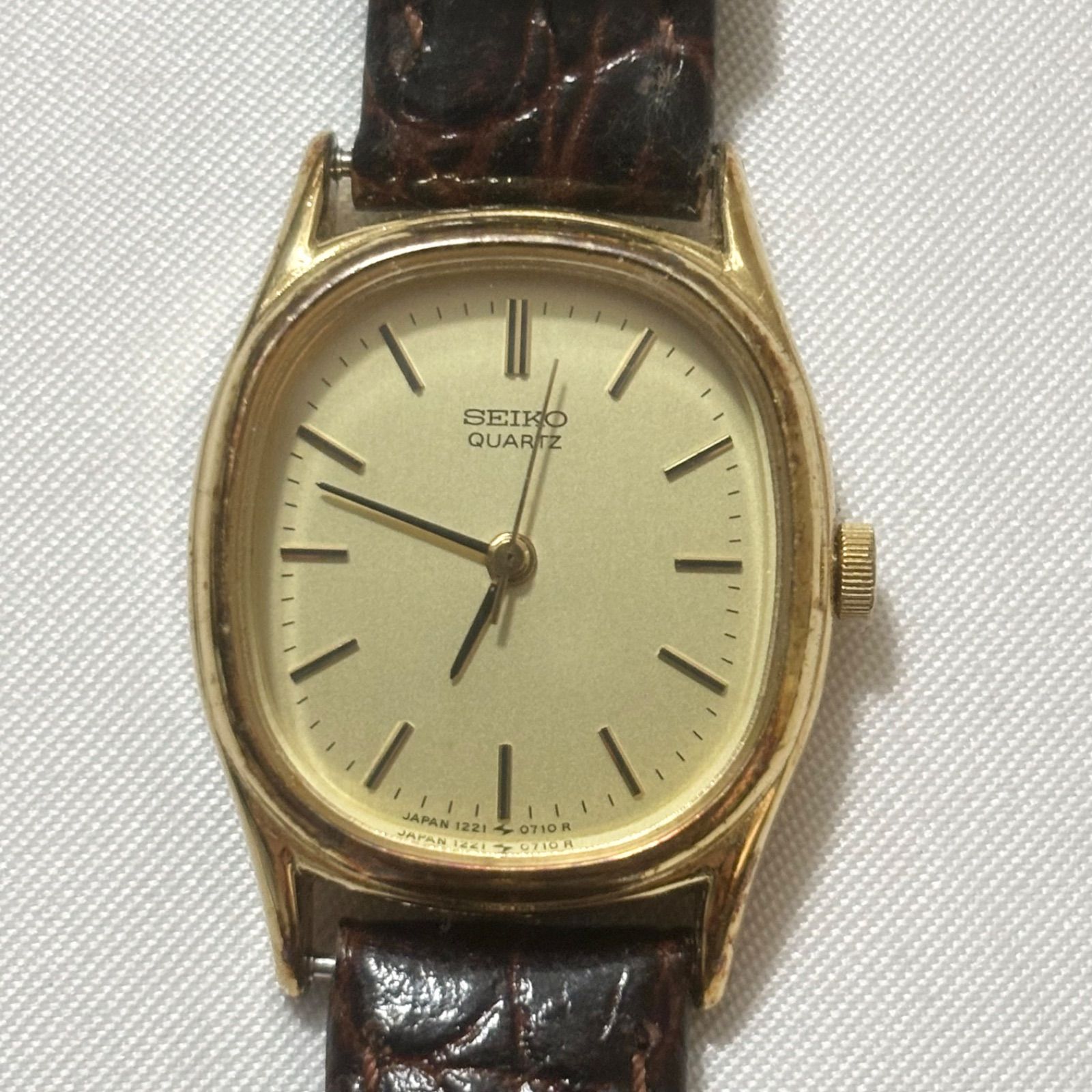 送料無料】SEIKO/セイコー/1221-5480/ゴールド/クォーツ腕時計/電池 