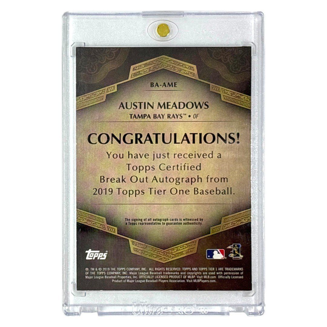 TOPPS MLBカード TIER ONE AUSTIN MEADOWS TAMPA BAY RAYS 1/1 #BA-AME