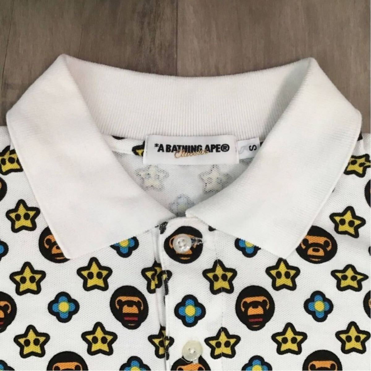 マイロ モノグラム ポロシャツ Sサイズ a bathing ape star BAPE STA