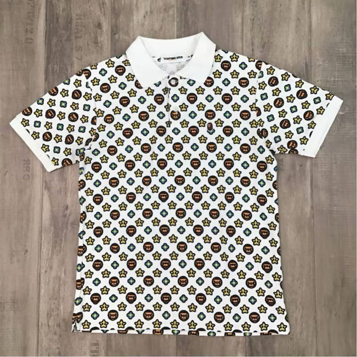 マイロ モノグラム ポロシャツ Sサイズ a bathing ape star BAPE STA