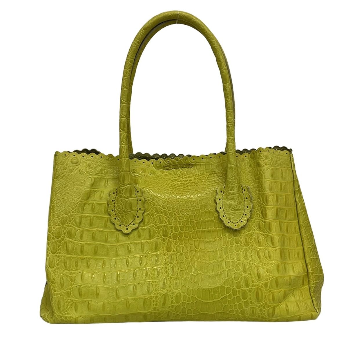 フルラ トートバッグ イエロー 型押し加工 レザー FURLA FURLA - FURLA 