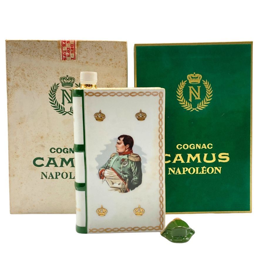 カミュ ナポレオン ブック ◇注目! 陶器 700ml 緑 ブランデー 白 白緑