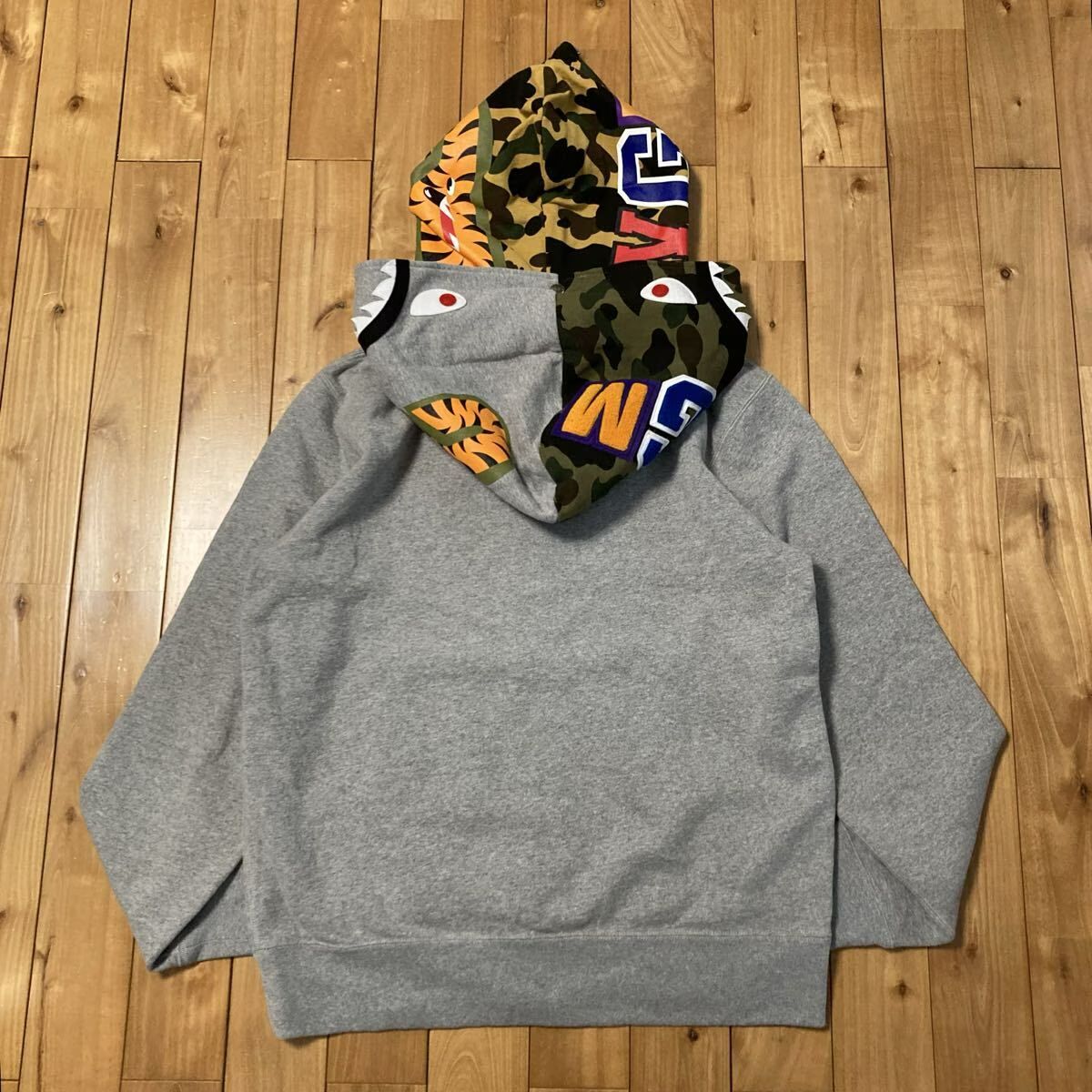 ダブル シャーク パーカー Lサイズ グレー × 1st camo Double shark 