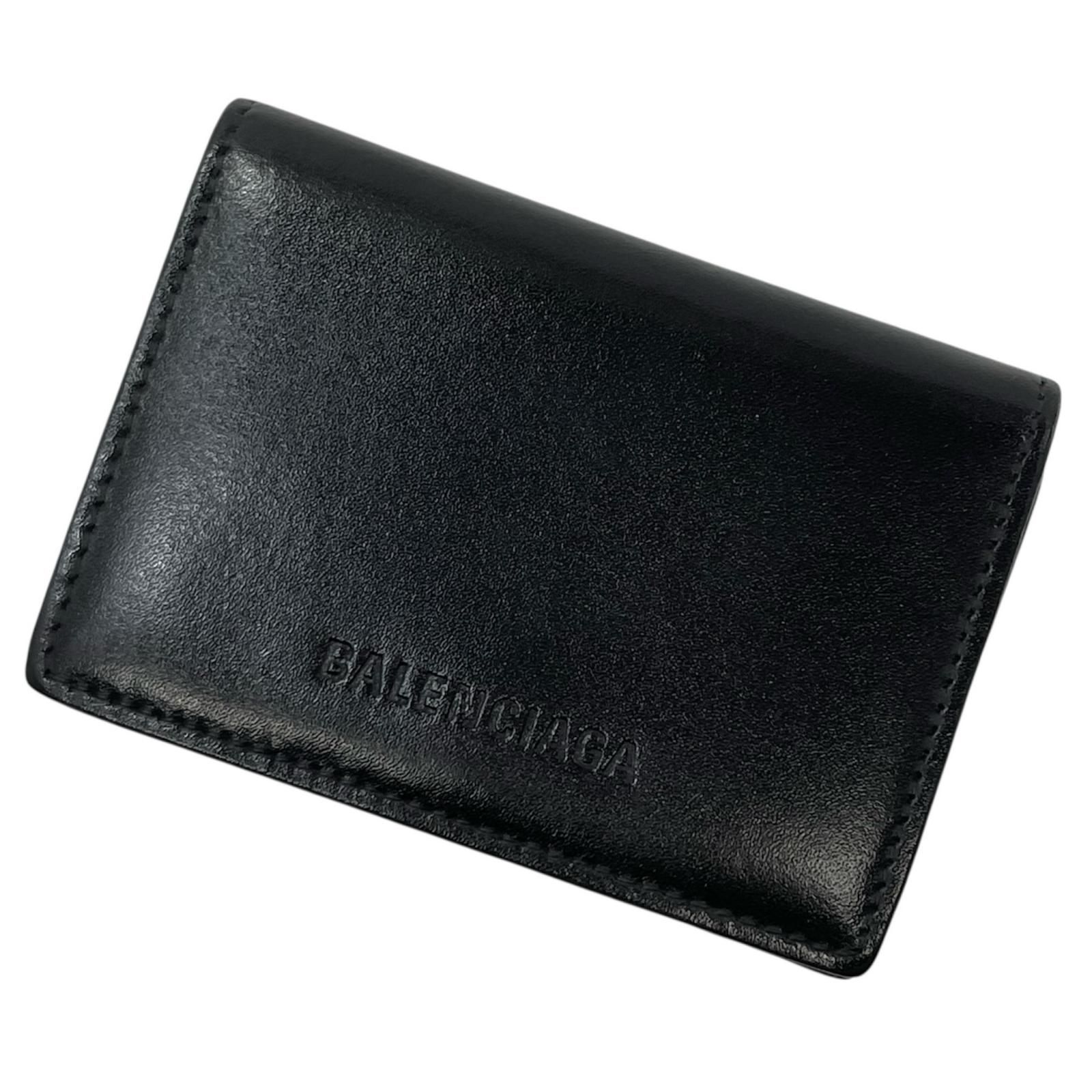 中古】BALENCIAGA | バレンシアガ 三つ折り財布 664037 ブラック 