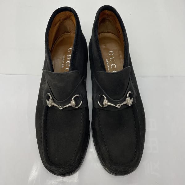 中古】GUCCI ホースビットローファー スエード サイズ40(25㎝相当) 黒