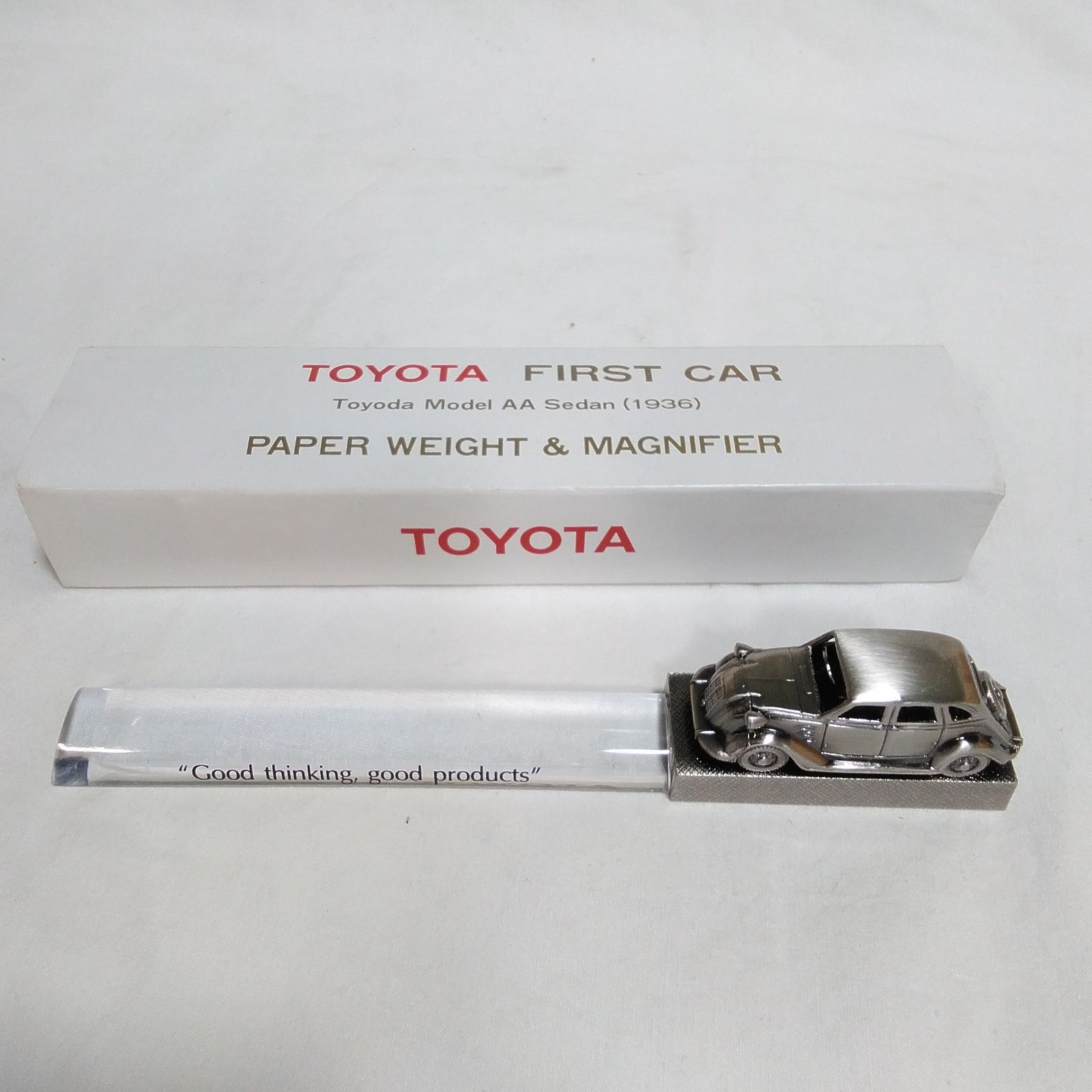 【レア未使用品】トヨタAA型乗用車 ルーペ＆ペーパーウェイト 箱付 トヨタ ダイキャスト製 トヨダAA型自動車 ペーパーウェイト ルーペ