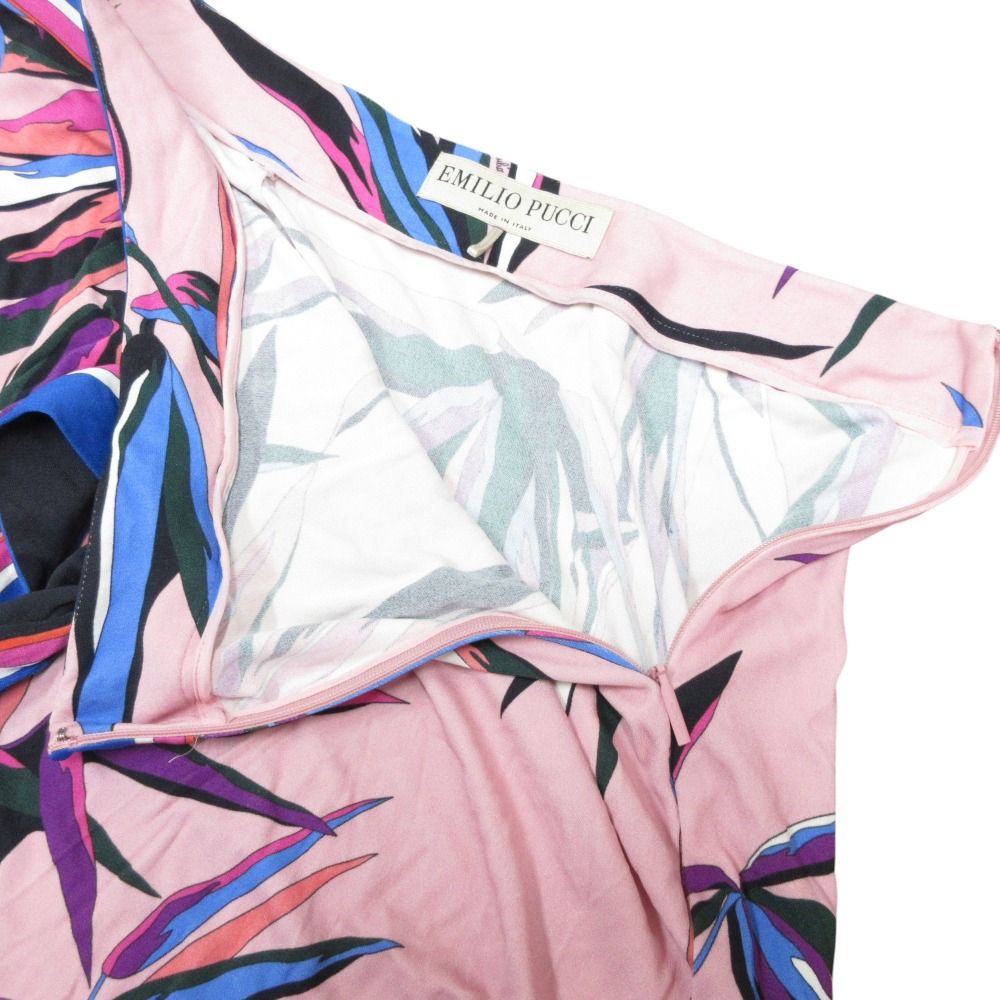 美品 EMILIO PUCCI エミリオプッチ バンブー柄 ひざ丈 ラップ風