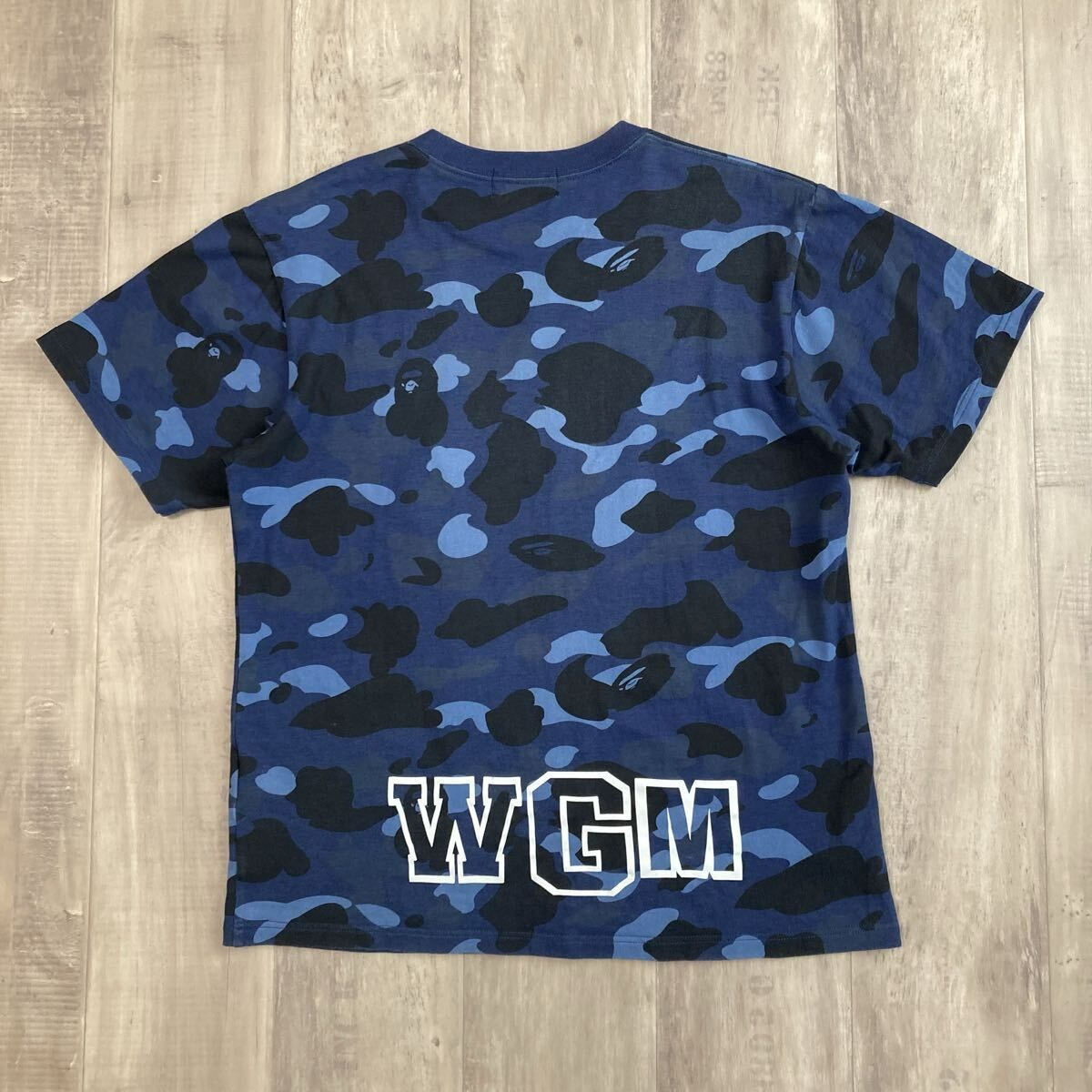 Blue Camo シャーク Tシャツ Mサイズ a bathing ape BAPE Shark Tee 