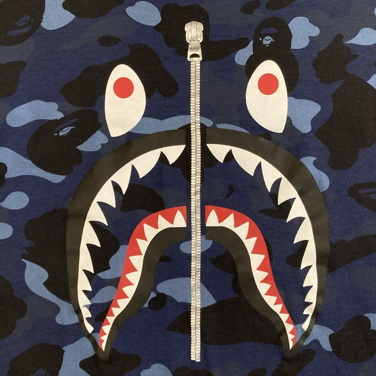 Blue Camo シャーク Tシャツ Mサイズ a bathing ape BAPE Shark Tee 