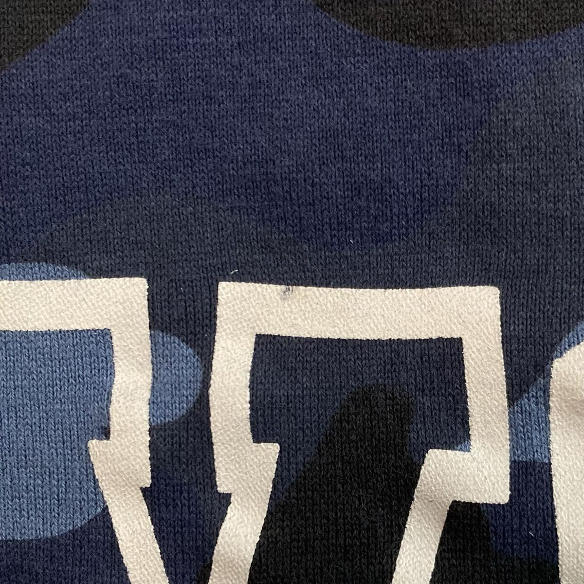 Blue Camo シャーク Tシャツ Mサイズ a bathing ape BAPE Shark Tee 