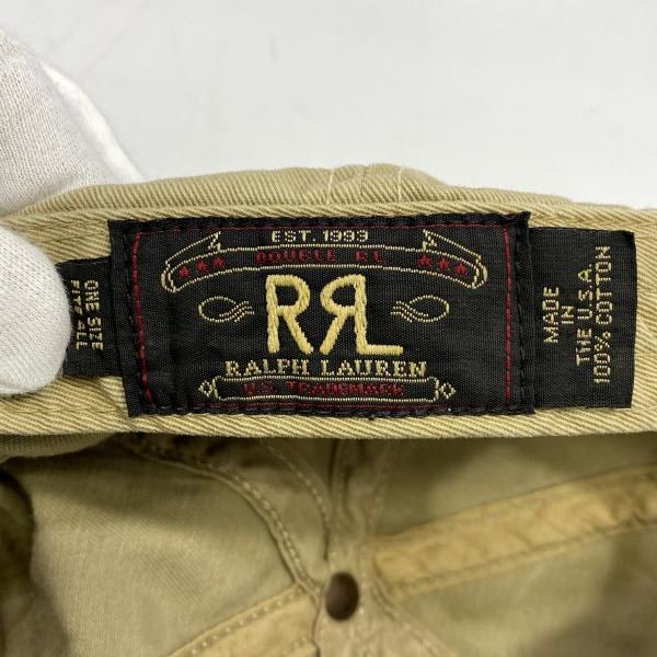 中古】RRL 90s USA製 三ツ星タグ トラッカーキャップ ベージュ ダブル