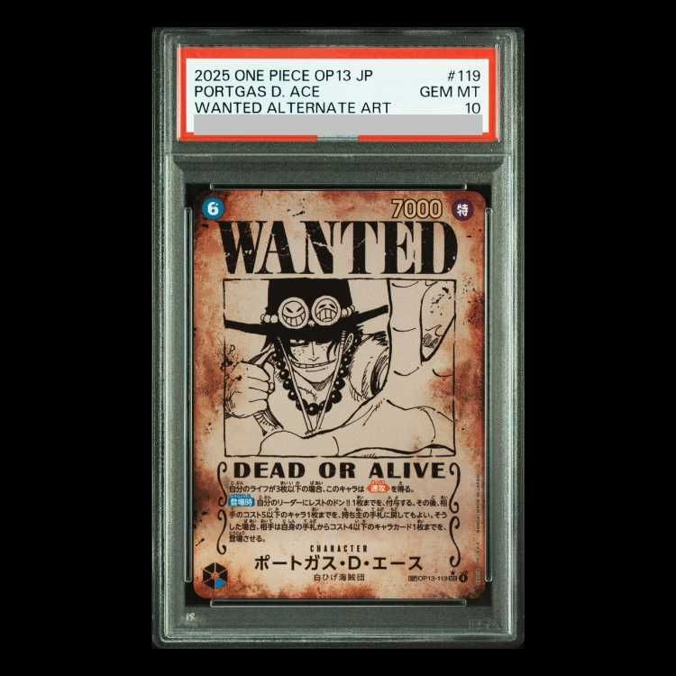 PSA10鑑定済ポートガス・D・エースSPパラレル《青》 SPEB02-028