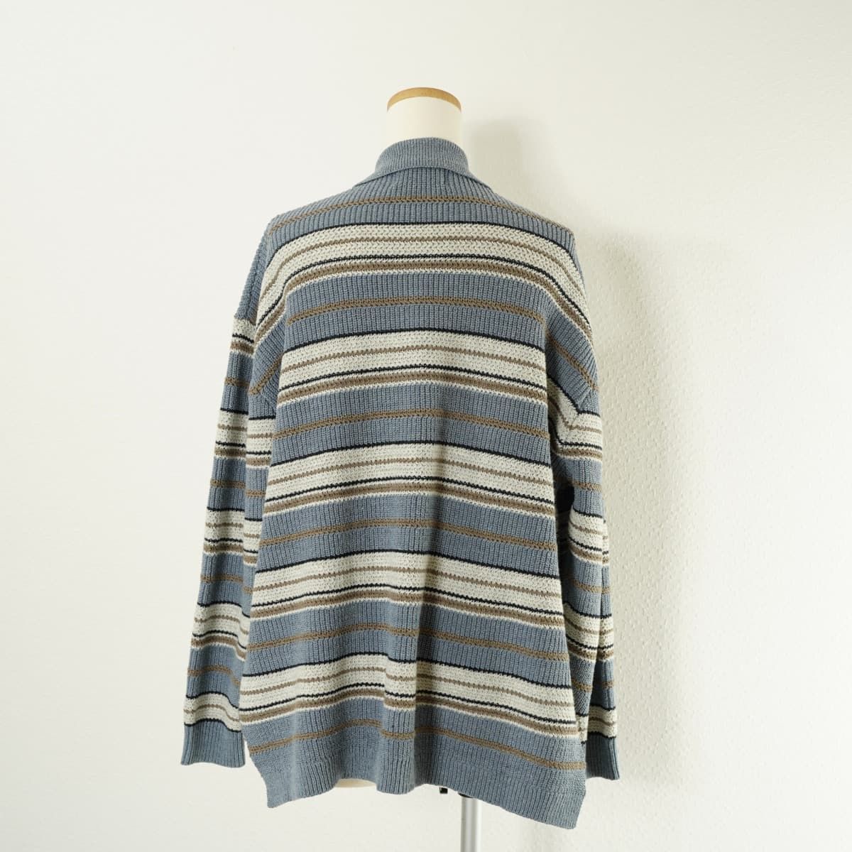 CLANE クラネ MULTI BORDER KNIT POLO TOPS マルチボーダー ニット 