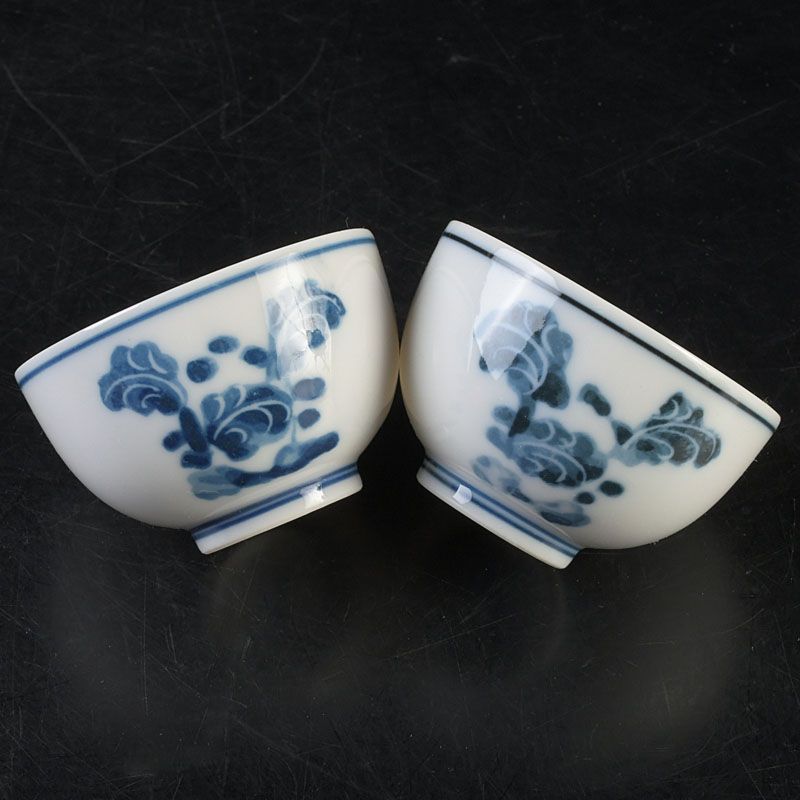 西】D025 煎茶道具 白磁 煎茶碗 20客 煎茶碗 - 煎茶道具 美濃焼白磁
