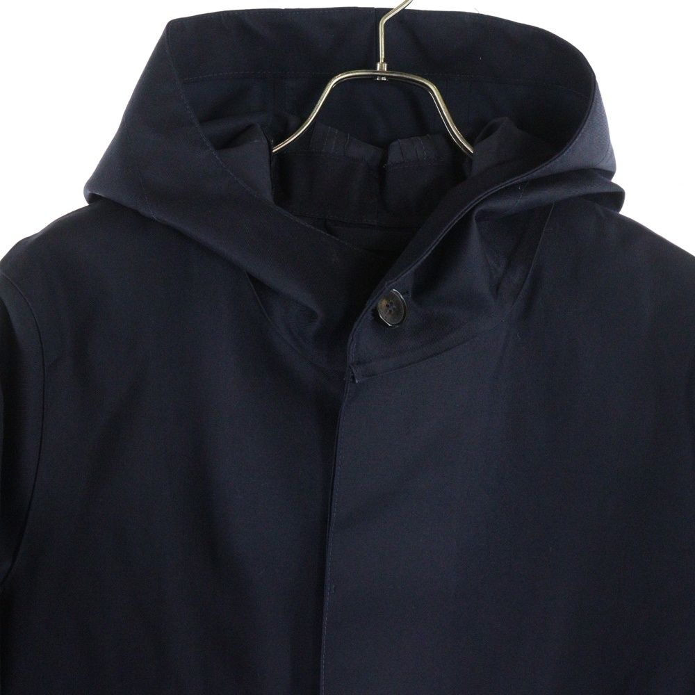 MACKINTOSH マッキントッシュ　ゴム引きコート　ロング　フード　紺色　M MACKINTOSH (マッキントッシュ) ゴム引き フーデッド ウール ロング