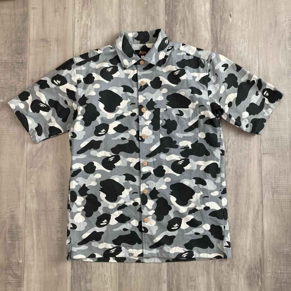 ☆初期☆ BAPE CAMO ワークシャツ Mサイズ a bathing ape BAPE 半袖