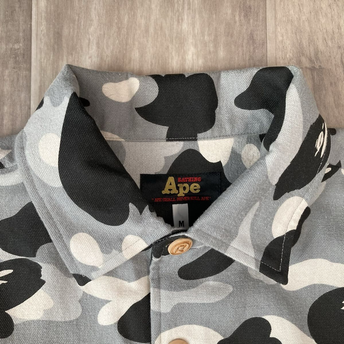 ☆初期☆ BAPE CAMO ワークシャツ Mサイズ a bathing ape BAPE 半袖
