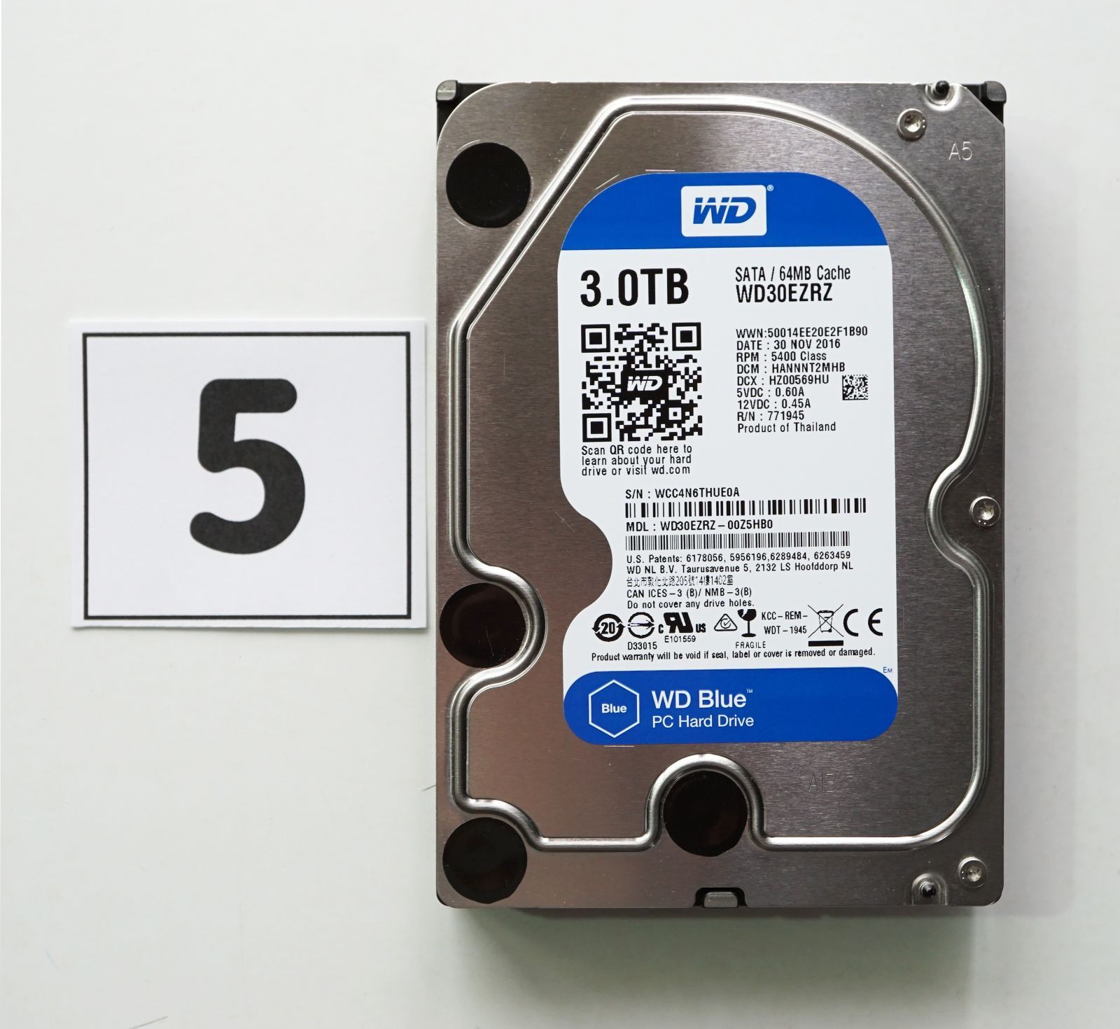 WD Blue 3TB HDD 中古(WD30EZRZ) 正常・低稼働 - メルカリ