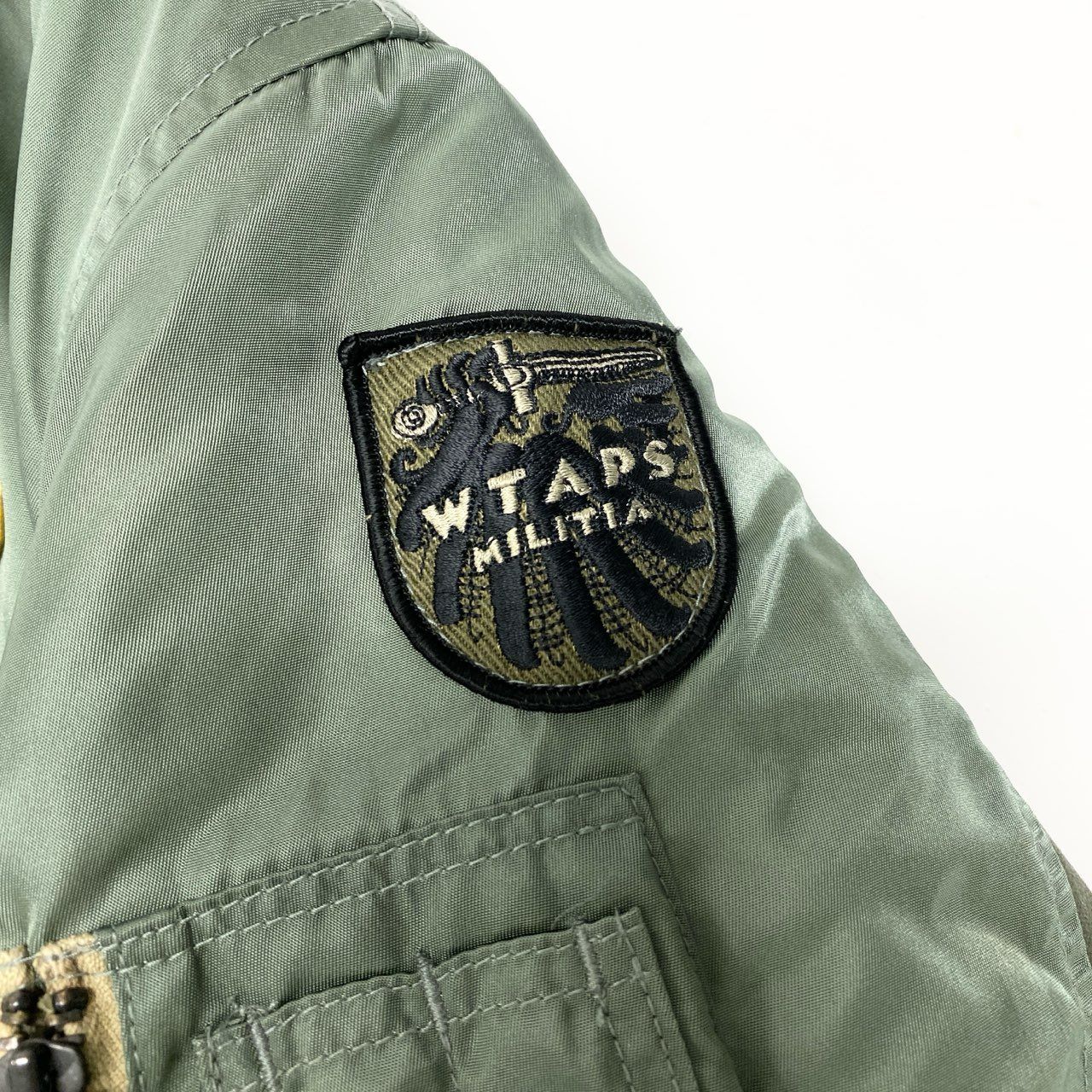 80c10 WTAPS ダブルタップス MA-1 フライトジャケット RED DAWN 刺繍