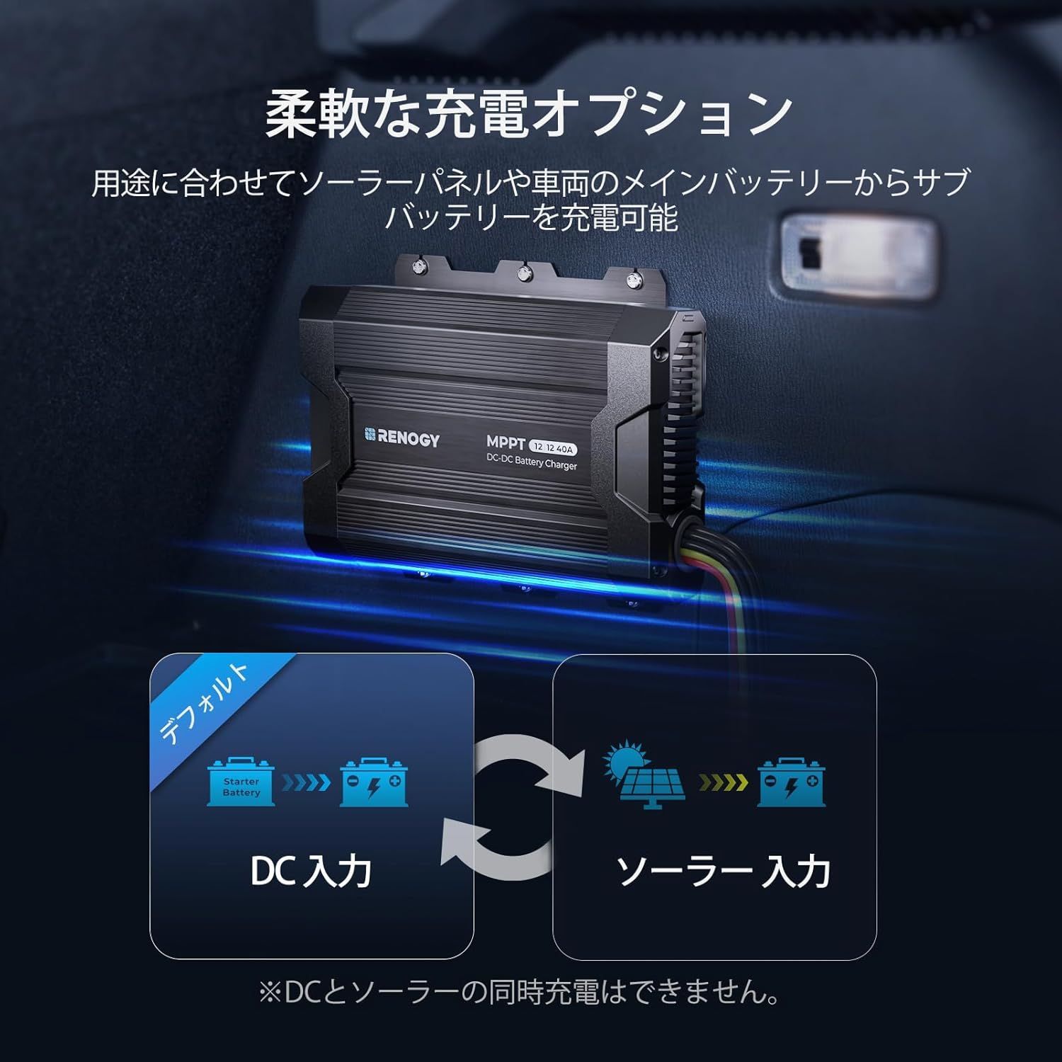 レノジー renogy DC DC バッテリーチャージャー 走行充電器 20A 自動車