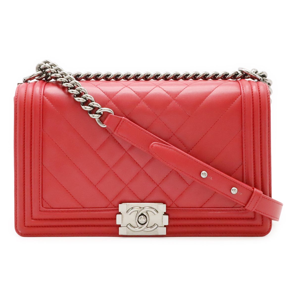 CHANEL シャネル ボーイシャネル マトラッセ ココマーク 2つ折 CHANEL シャネル ボーイシャネル マトラッセ ココマーク 2つ折
