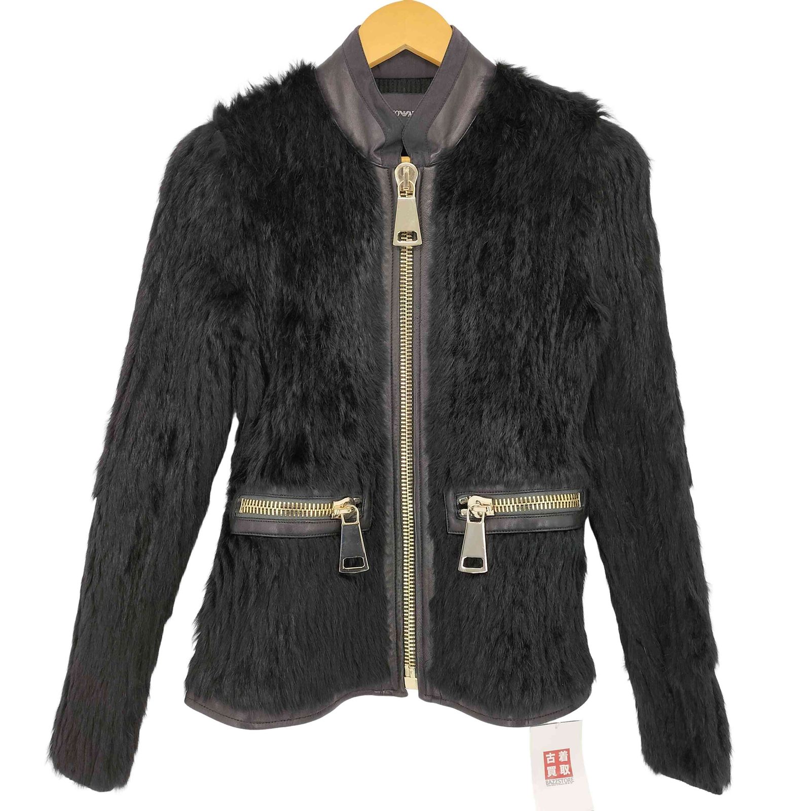 EMPORIO ARMANI レザー ファー付きジャケット EMPORIO ARMANI 