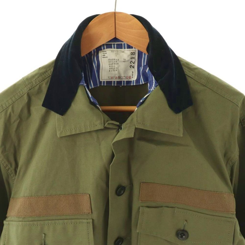 サカイ sacai 20-02218M FABRIC COMBO SHRTS シャツ 切替 長袖 1