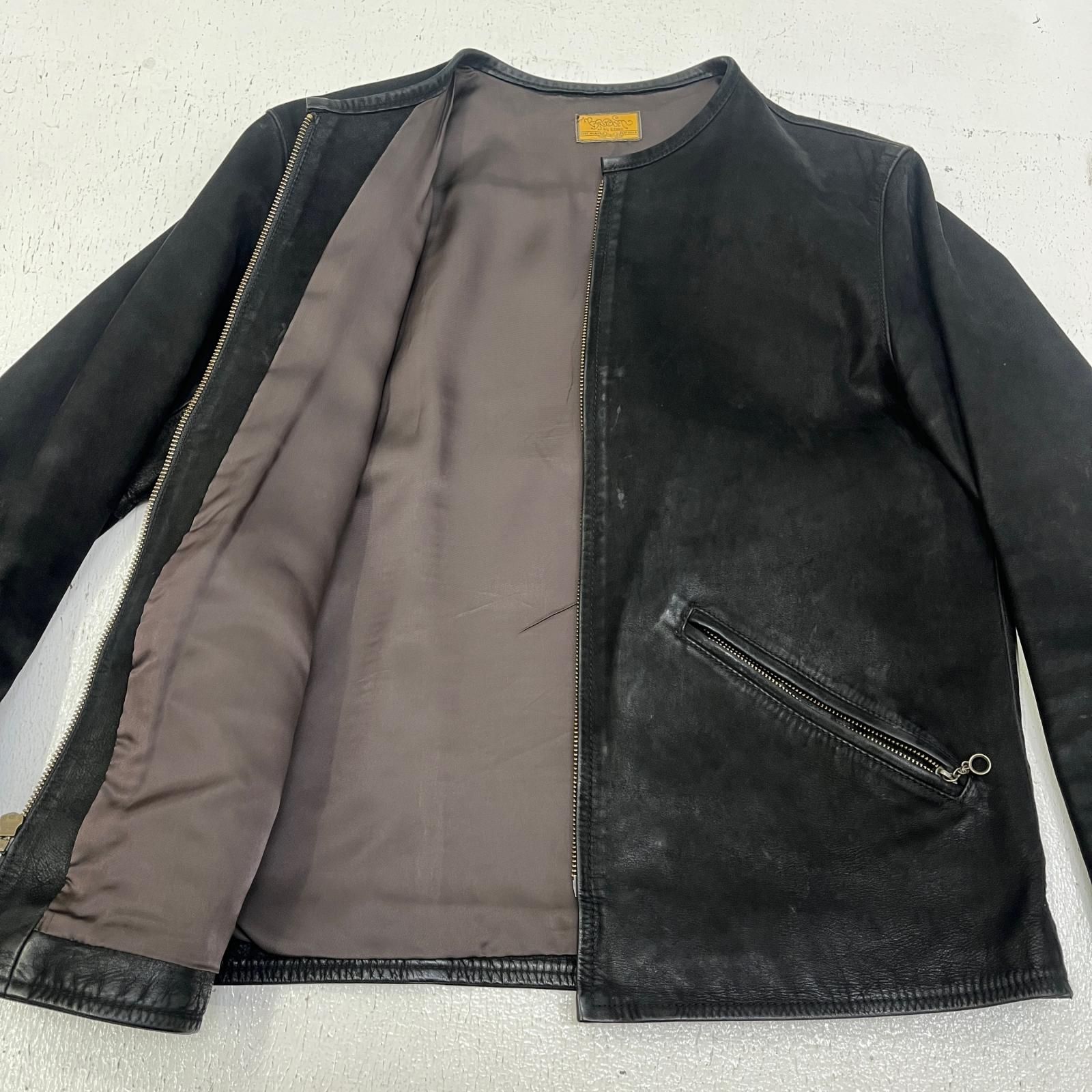 【加古川店】 中古 BROWN by 2-tacs | ブラウンバイツータックス レザー 'Horsehide Riders Jacket' B8-J004 ブラック サイズ：M 【93】 加古川店】 中古 BROWN by 2-tacs | ブラウンバイツータックス レザー