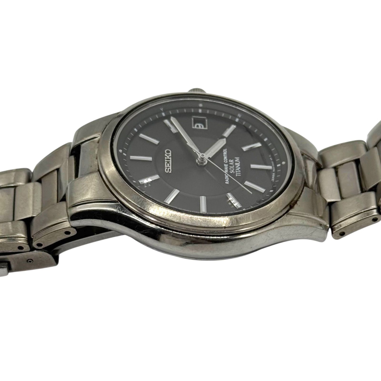 稼働 SEIKO セイコー 腕時計 電波ソーラー 7B22-0AD0 TITANIUM