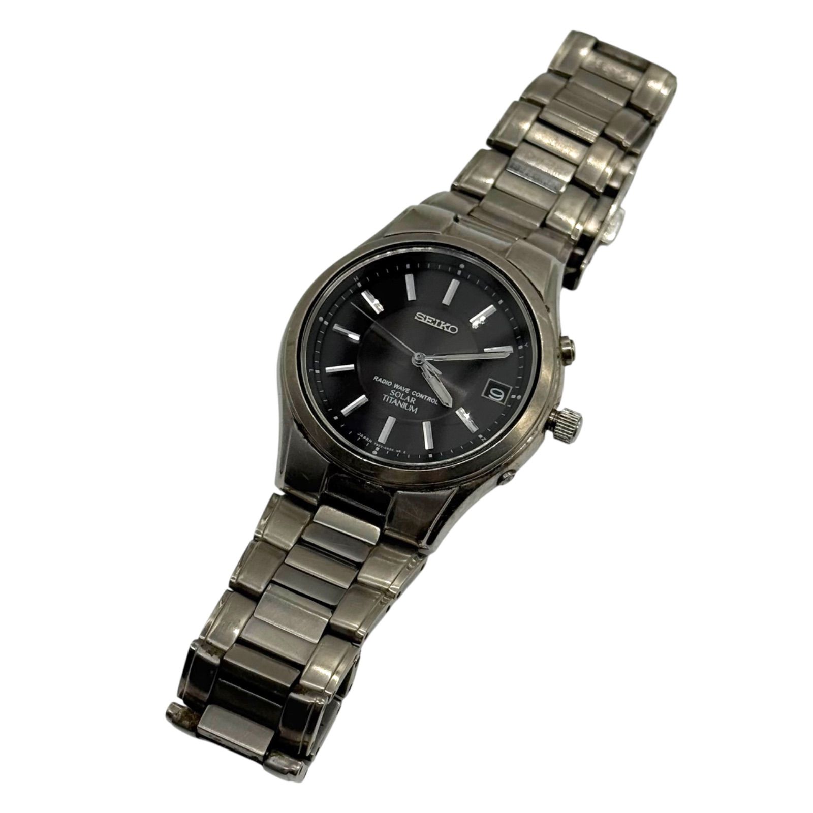稼働 SEIKO セイコー 腕時計 電波ソーラー 7B22-0AD0 TITANIUM