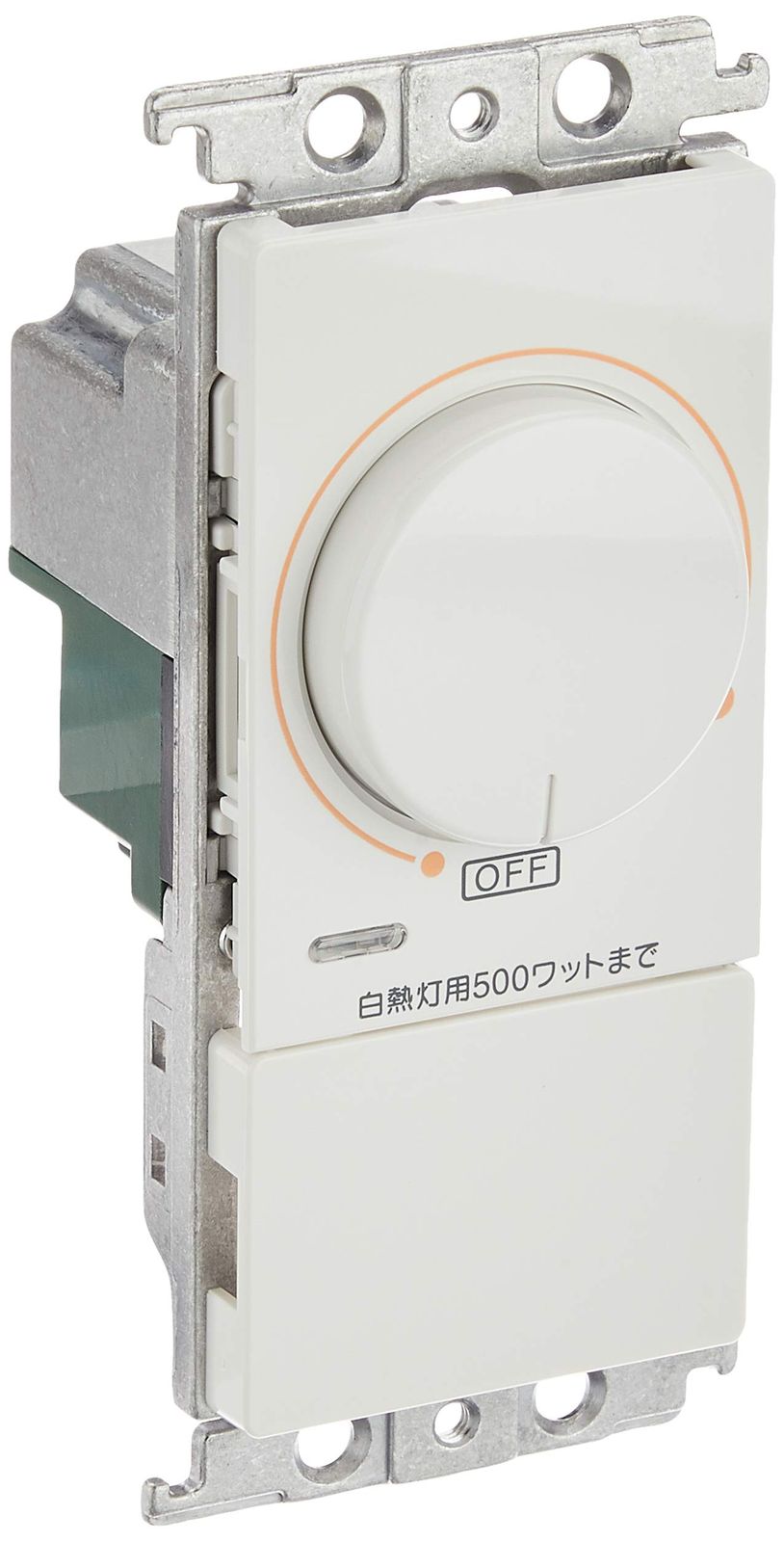 D★パナソニック(Panasonic) 埋込調光スイッチB 白熱灯用500W ロータリー式 ホワイト AC100V 500W WT57515WK