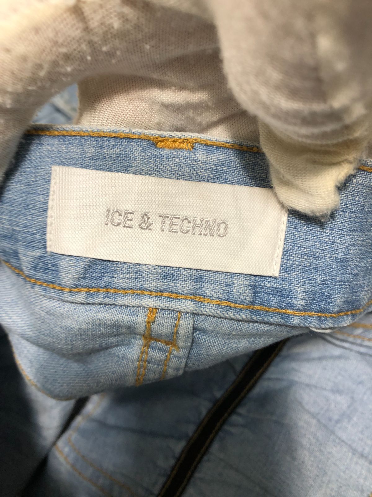 073001 24ss ICE&TECHNO SHIRRING DENIM L シャーリング デニム パンツ 