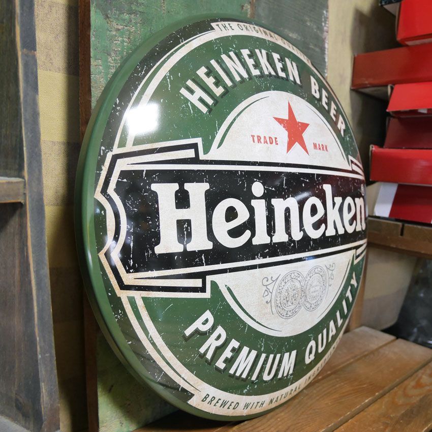 【美品/レア】ハイネケン看板 ビンテージ ★両面ドーム電飾サイン ハイネケン ドームサイン Heineken インテリア ドーム型 ブリキ看板