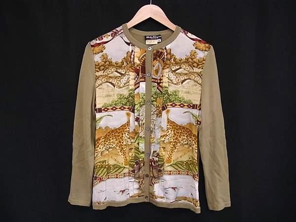 Salvatore Ferragamo フェラガモ ウール100％ 長袖 カーディガン