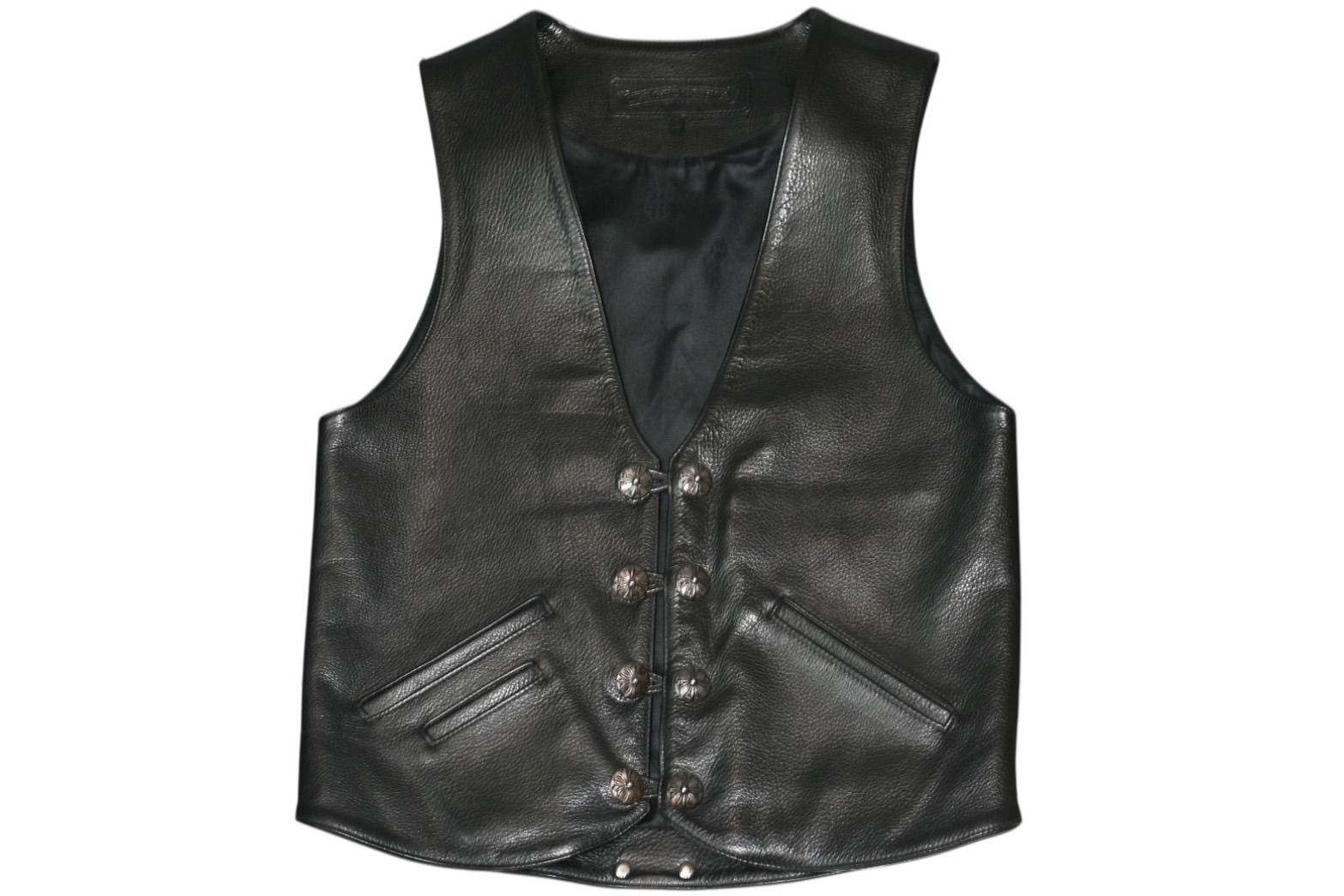 CHROME HEARTS クロムハーツ LTHR VEST 6 レザー ベスト サイズFREE 