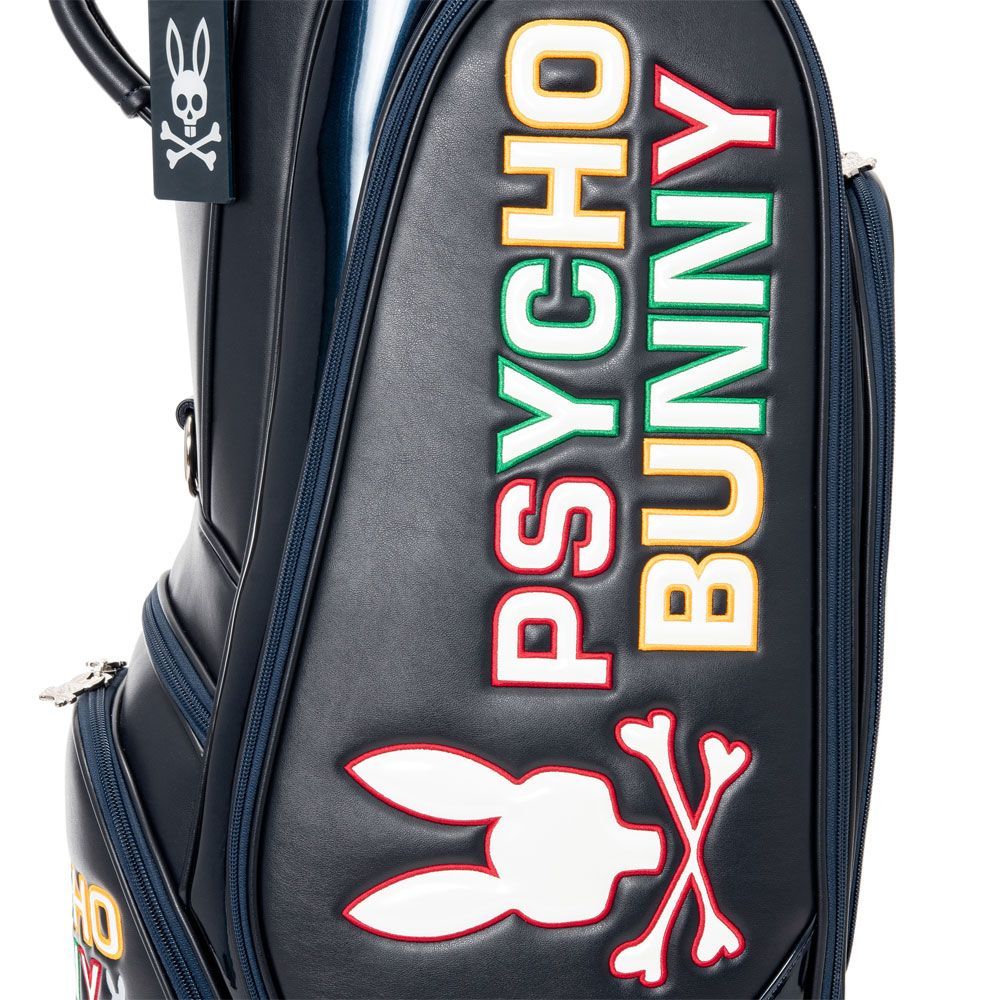  サイコバニー カート キャディバッグ〔LOGOART〕 pbmg5fc4 9型 ユニセックス Psycho Bunny GOLF ゴルフ キャデイバッグ メンズ レディース 期間 無料刻印サービス カートバッグ ゴルフバッグ キャディバッグ ゴルフ